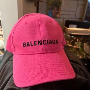 Balenciaga hat pink